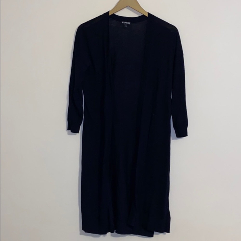 Express black long cardigan